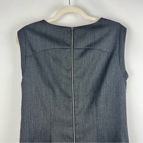 J. Crew Dark Gray Sleeveless Shift Dress Size 6 - Picture 5 of 11